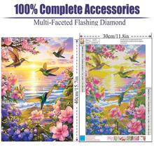 [Free Shipping]Diamond Painting Kits For Adults Beginners 5D Diamond Art Kits With Round Diamonds Gem Art Full Drill Bird Painting For Home Wall Decor Gifts 12x16inch,A-Fbird - A-fbird - 查看 3