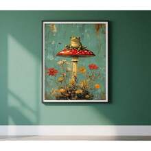 DIY Diamond Art Kits, 5D Special Shaped Frog Perched On Mushroom Among Wildflowers Diamond Painting For Beginners Adults, Paint By Diamonds Dot Gem Art Kits, Home Wall Decor 11.8x11.8in,JK939-1 - JK939-1 - 查看 4