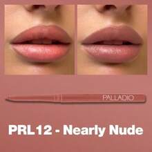 Palladio Delineador de Labios Retráctil Resistente al Agua de Alto Pigmento y Color Cremoso, Fórmula a Prueba de Manchas y de Larga Duración Todo el Día sin Necesidad de Sacapuntas,(Nearly Nude) - Multicolor - Ver 2