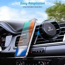 Magnetic Phone Holder Car, 2 Pack Universal Vent Magnetic Phone Mount Car, Car Phone Holder Mount Cell Phones and Tablets with 4 Metal Plates - Negro - Ver 6