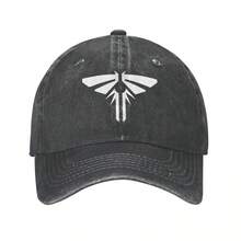TLOU The Last Of UsBaseball Cap Fireflies Logo Distressed Denim Caps Hat  Unisex Style Casual Outdoor Activities Sun Cap - màu đen - Xem 2