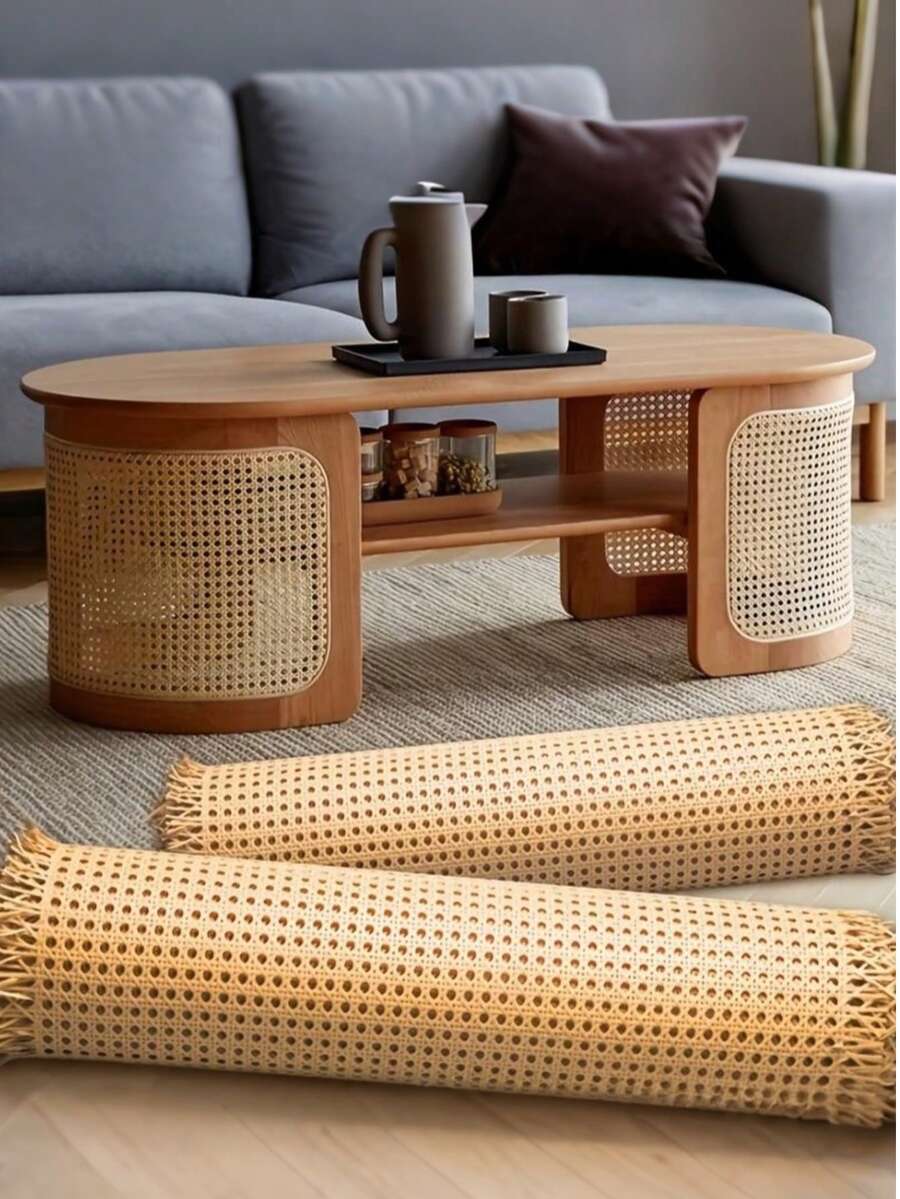 Correa tejida a mano de ratán de 40-45 cm - Material duradero y resistente para manualidades y jardinería, opción perfecta (color café)