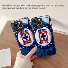 Funda para teléfono con el logo del equipo de fútbol Cruz Azul, compatible con teléfonos ,  17,  16 Pro Max,  15 Pro Max,  13 y  12. Fabricada en TPU, ofrece protección contra golpes y caídas. Ideal para aficionados al deporte, familiares, amigos, regalos de cumpleaños y para llevar siempre contigo en los partidos. - Negro - Ver 6