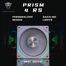 XFENGX - Prism 4-CD Pattern 120mm ARGB Case Fan, 5V 3PIN Motherboard Sync RGB Lighting, Ultra-Quiet Operation, Unique RGB Effects, Anti-Vibration Pads For Optimized User Experience, PC Fan - 4CD Pattern - White Positive Direction - View 2