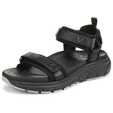 Vionic Womens Walk Max Wanderer Sandal - Black Leather - 黑色 - 查看 1
