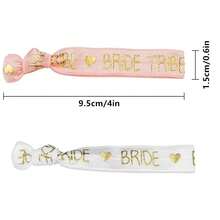Pulseras para despedida de soltera, pulseras elásticas con letras bronceadas para fiestas y eventos. - Champán - Ver 7