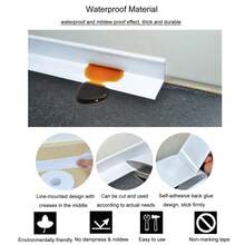 SENKEI 1.5英寸 x 10.5英尺淋浴房自粘填缝胶带，适用于卫生间、浴缸、厨房和墙壁的填缝密封条，厨房水槽防溅挡板，家居装修填缝工具，5米自粘防水填缝胶带，易于涂抹，适用于浴室和厨房的密封胶，是浴室底座、瓷砖和地板的理想选择。 - 白色 - 查看 3