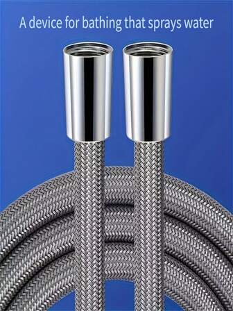 Heavy-Duty Shower Hose With High Quality Design - Anti-Kink, Leakproof Bathroom Hose, Brass Fittings For Bathtub, Shower, Car Wash - (59"/78.74" Lengths) - Plumbing Pipe Connector, Shower Accessories, Bathtub Accessory, Durable Construction, Sturdy Material, DIY Plumbing, Flexible Tubing, Reinforced Construction, Professional Installers