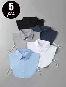 Set Hadiah Wisuda Sarjana Warna Polos 5pcs/4pcs/2pcs/1pc, Dengan Kerah & Kemeja yang Dapat Dilepas, Aksesoris - MultiWarna - View 16