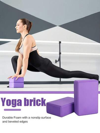 防滑瑜伽砖，斜边设计，EVA泡沫材质，轻便舒适，适用于普拉提、冥想、平衡、拉伸、深度体式、舞蹈、健身、瑜伽等运动，是健身必备配件。