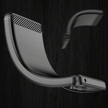 Max Power Digital Funda para Xiaomi Redmi 10C / Poco C40 Carcasa Protectora Antigolpes Silicona Negra Diseño Fibra de Carbono Resistente Absorción de Choque [Compatible Carga Inalámbrica] - Negro - Ver 6