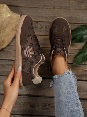 Women's Casual Versatile Striped Sneakers, Women's Fashion Striking Comfortable Rubber Soft Bottom Sneakers, Women's Breathable Lightweight Patchwork Sneakers