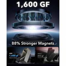 para Qi2 Cargador de Montaje de Coche de 15, Cargador de Coche Certificado Qi2, Cargador de Coche magntico inalmbrico de ventilacin de Aire/salpicadero, Soporte para telfono - negro - - Ver 5