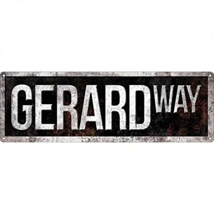 Gerard Way Vintage Metal Tin Sign - Distressed Black & White Wall Decor For Bedroom, Kitchen, Garden, Home Cafe, Restaurant, Hotel - 4x16 Inches, Indoor Outdoor Decor |   Vintage Style Sign |   Easy Mount Sign, Metal Wall Art Decor - Nhiều màu - Xem 1