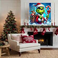 [Free Shipping]Christmas Diamond Art For Adults, DIY 5D Diamond Painting For Adults, Easy Full Round Drill Paint With Diamond, Gem Arts And Crafts For Home Wall Decor 14X14 Inch,G8493-US - G8493-US - 查看 5
