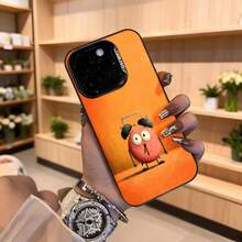 Cubierta de telefono con diseño de fruta animada naranja con texto CASENO para uso diario y regalo Aplicable a los teléfonos de la serie Apple y Galaxy - Blanco - Ver 4