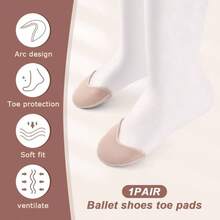 Ballet Dance Pointe Shoe Socks Pad, Toe Pads Pointe Shoes, Anti - Slip Toe Half Socks, Forefoot Point Shoes Ballet SlipperColor: Pink - Light Pink - View 8