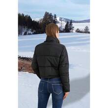 Chaqueta corta corta negra corta corta para mujer, chaqueta corta y ligera - negro - + M - Ver 6