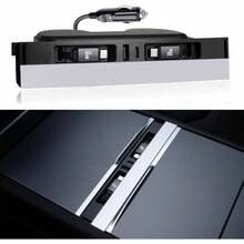 Cargador para coche con 2 cables retrctiles tipo C para modelo Y Juniper 2025 - 2026 y modelo 3 Highland 2024 - 2025, total 140W consola central cargador de telfono accesorios de - 2 tipo c (modelo Y 25-26 y modelo 3 24-25) - Ver 1