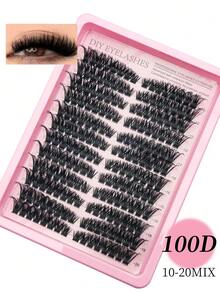 Brand New 192/216 Cluster Thick Eyelash Extensions, 40D/60D/80D/100D, Eyelash Extension Tools, Single Eyelash, Thick And Voluminous Eyelash Extensions, D Curl Eyelash Extensions, Single Eyelash 10-20 Mm, Fine And Thick, Suitable For Beginners, Easy To Wear, Perfect For Holiday Parties And Gatherings. - 粉色 - 查看 8