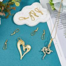 SUPERFINDINGS 10Pcs Vertical Pin To Pendant Brooch Pendant Converters Golden Alloy Brooch Pin To Necklace Keychain Converters Tube Design With Bail Convert For Necklace Keychain Hair Rope,Golden - GOLDEN - 查看 6