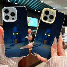 Funda para teléfono Moai House Night Sky compatible con teléfonos ,  17,  16 Pro Max,  15 Pro Max,  13 y  12. Fabricada en TPU para una protección eficaz contra golpes y caídas. Un regalo ideal para familiares, amigos, seres queridos, parejas y para Navidad. - Azul - Ver 3