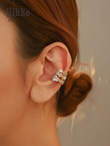 Hihho 1只夹式C形耳环 - 适合无耳洞女性，可搭配圈形耳环、耳骨耳环，日常佩戴，节日派对礼物，圣诞节饰品 - 耳夾 - 查看 3