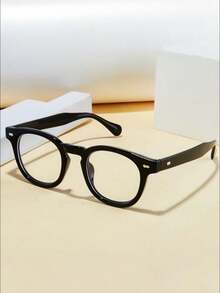 1副时尚豹纹透明镜片眼镜，多功能，设计优雅，适合日常佩戴、户外活动、旅行，男女通用