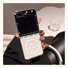 Magnetic Minimalist Heart Pattern Flip Phone Case, Compatible With Galaxy Z Flip7, Flip6, Flip5, 4, 3, And Galaxy Z Fold7, Fold6, Fold4, Fold3 Series. Full-Coverage Protection With Scratch-Resistant And Shockproof Features. Suitable For Both Men And Women. Perfect Christmas Or Holiday Gift. - 無色 - 查看 2