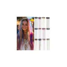 Hair Tinsel Clip In Tinsel Hair Extensions Fairy Glitter Hair Tinsel Kit For Women Heat Resistant 12 Colors 21.5In 12Pcs Festival Accessories For Party, Christmas, New Year, Halloween, Cosplay,12colorsin1package - 12種顏色/1包 - 查看 1