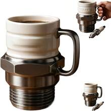 1pc Spark Plug Shaped Mug, Automotive Themed Coffee Cup, Mechanic Boyfriend Gift, Heat-Resistant Men's Mug, Father's Day Christmas Gift, Garage Workshop Decor, Coffee/Water Dual-Use Cup, Car Enthusiast Gift, Unique Coffee Mug, Themed Beverage Container, Durable Cup, Mechanical Presentation, DIY Mechanical, Car Enthusiast