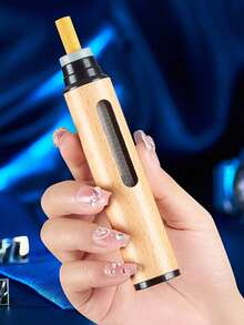 1pc Deluxe Red Cedar Wood Cigar Humidor Box With Hygrometer And Humidifier, Straight Skating-Style Wooden Cigar Storage And Organization Box - Multicolor - View 8