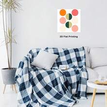 1pc 40*40cm(16x16inch) Art Decor Square Canvas Wall Art With Framed Bright Geometric For Living Room Bedroom Office Chic Scenic Photography Decor.Stretched And Framed Ready To Hang. - 白色 - 查看 3