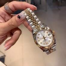 Factory Low Price Wholesale Dropshipping  Oyster Perpetual Datejust 31MM Swiss Quartz Women's Watch Datejust Series Olive Green Watch Wholesale - Diamond Circle Coffee - View 11