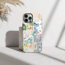 Flower Coastal Italy Collage Phone Cute Coastal Coquette Aesthetic Summer Cases Cover Compatible With 17 Pro 16e 15 Plus 14 13 Pro 12 11 - Kiểu 1 (1 cái) - Xem 5