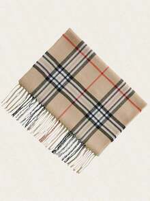 1 Piece Classic Plaid Scarf, Boyfriend Scarf, Warm Men's Scarf Double-Sided Unisex Birthday Gift, Autumn Winter Men's Accessories Men's Scarf - 1 - 查看 2