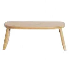 HOHOBLA Folding Meditation Bench Bamboo Meditation Stool With Velvet Cushion & Carry Bag, Travel Meditations Seat, Comfortable Folding Kneeling Stool Chair For Mindfulness, Zen Practice [US STOCK, Christmas Gift] - Wood Color+ Gray Color - View 8