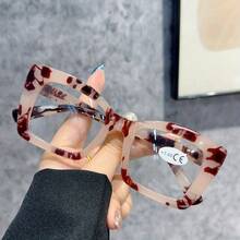 4 Pairs Of Value For Money Multi Color Cat Eye Reading Glasses Fashionable Reading Glasses Suitable For Men And Women With Sturdy Spring Hinge - 豹紋+黑色+肉粉+粉豹紋 - 查看 2