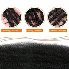 Springy Afro Twist Hair 24 Inch 3 Packs Purple Color Pre Fluffed Marley Twist Braiding Hair For ,Purple - Purple - View 6