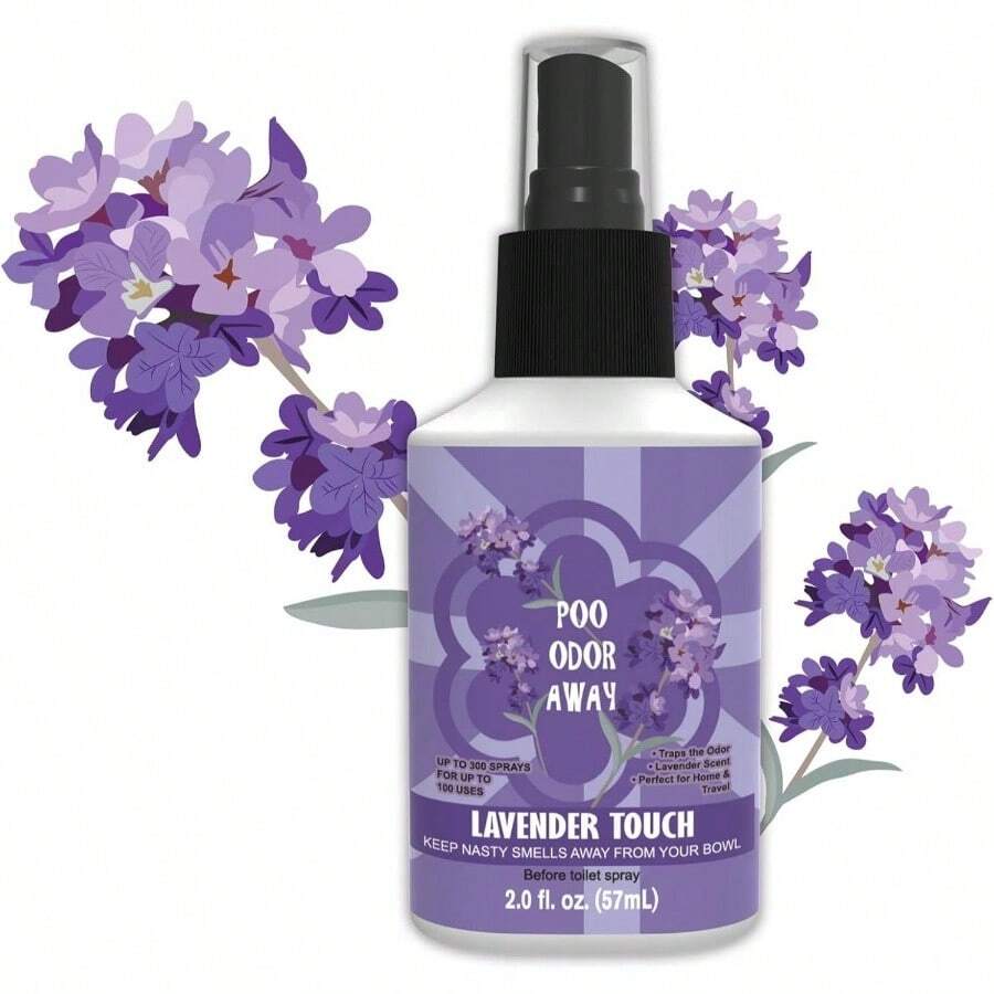 Pre - Poo Toilet Spray Lavender Scent Odor Eliminator 2.0 Fl Oz Bottle - 紫色 - 查看 1