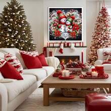 [Free Shipping]Uuxsretaio Christmas Diamond Art Kits For Adults,Snowman Diamond Painting Kits, Easy Gem Arts And Crafts, Full Round Drill Diamond Dots Paintings Kit For Home Wall Decor 14x14 Inch,G8606-US - G8606-US - 查看 4