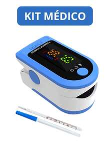 2 Piezas de Oxímetro o 1 Oxímetro MÁS 1 Termómetro, Pulso Digital de Dedo Índice con Pantalla LED Oxigeno en la Sangre Pediátrico Medidor de Saturación de Oxígeno en Sangre, Monitor de Ritmo Cardíaco - Blanco - Ver 1