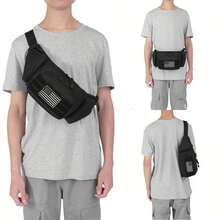 Men's Outdoor Waist Bag With US Flag Patch - Adjustable EDC Waist Pack, MOLLE System And Zipper Pockets, Suitable For Hunting, Running, Travel - Heavy-Duty Style Fanny Pack (Yellow, Compatible With Flag Accessories) - Multicolor - View 9