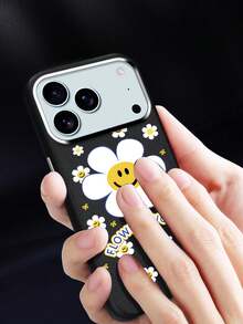 Leather Phone Case For IPhone 17 Pro Max And 17 Air With All-Around Protection, Smiling Sunflower Design, Made Of High-Quality PU+PC Material - Light Grey - View 10