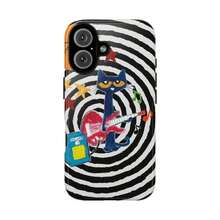 Colorful Retro Cat With Guitar Tough Phone Case, Petee Cat Phonecover – Funky Disco Art Design, Protective Cover - 1pc - View 2
