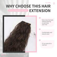 Clip In Hair Extensions,6PCS Hair Extensions Long Mermaid Waves Wavy Synthetic Clip On Hairpiece For Women 24 Inch (Dark Chocolate Brown),DarkChocolateBrown - DarkChocolateBrown - View 5