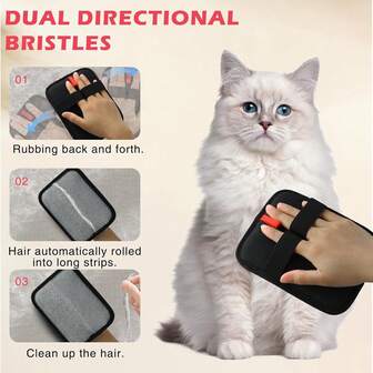 2 Pcs Static Pet Hair Remover Glove, Reusable Electrostatic Pet Dog Hair Removal Grooming Brush
