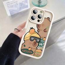 1 Pack Slim-Fit & New Year-Themed Shockproof Artistic Silicone Phone Compatible With IPhone17/16/15/14/13/12/11/Plus/Pro/AirCase 16e 13Pro 14+ 15Pro 14 16 Pro 15 Plus 11 13 12 TPU Soft 16+ Cartoon Animal Cute Capybara. Accessories. Gifts, New Year Celebrations, Holiday Parties, Winter Bohemian Looks, Daily Commute & Matching With Core, Artistic Fashion Styles To Elevate Your Festive Tech Accessory Game Dual Holiday Seasons - Multicolor - View 8