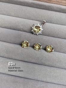 2/7/21/35颗8毫米圆形尖底水钻镶嵌吊坠/戒指饰品DIY配件，适合夜店、海滩、性感饰品、情人节、狂欢节、新年礼物、日常佩戴 - 8mm 華子切圓形尖底鑽 - 查看 14