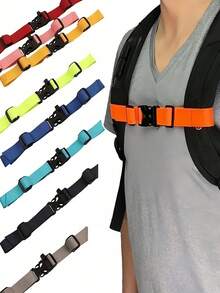 Adjustable Buckles And Shoulder Strap Anti-Slip Chest Strap Secured With Front Buckle Fixed Bag Chest Buckle Compatible With Backpacks Cycling Hiking Travel Bags Chest Bag Men Women Suitable For Outdoor Camping Adventures And Everyday Use Luggage Strap Suitcase Strap Easy To Install And Remove Bag Accessories Travel Essentials